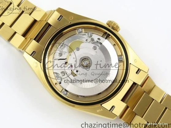 0212 Day Date 36 YG RAF 1:1 Best Edition Green Stone Roman Dial on YG Bracelet A Durable 1524